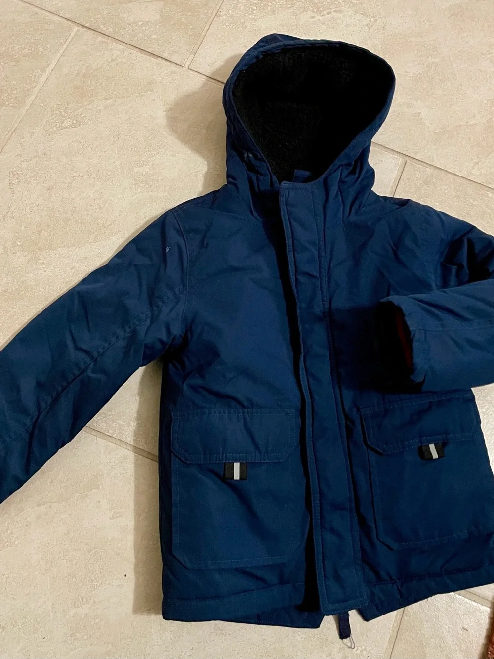 Wonder Nation 3 in 1 Navy Jacket with Red Quilted zip out Vest Toddler boy SZ 3T
